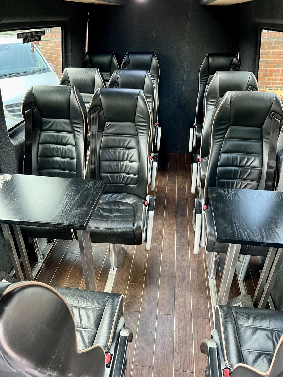 Luxury interior Bedford minibus